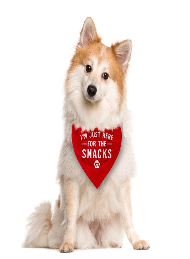 ZPPRJF I’m Just Here for The Snacks Dog Bandana,Red Pet Bandana, Pet Triangle Scarf, Dogs Bandanas for Small Medium Large Dogs, Gift for Dog Lover - Image 2